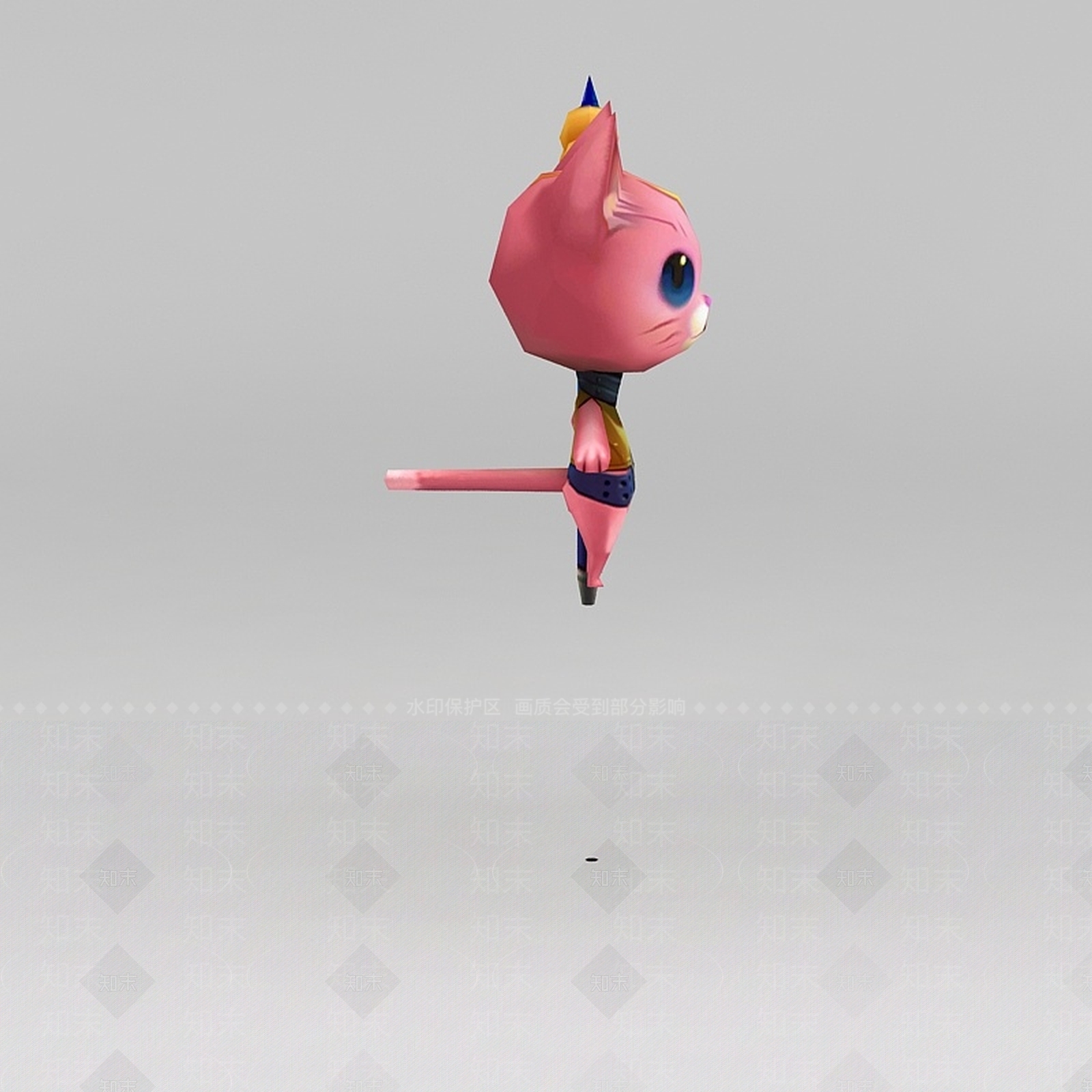 现代手游角色动物猫3D模型下载【ID:1188537231】