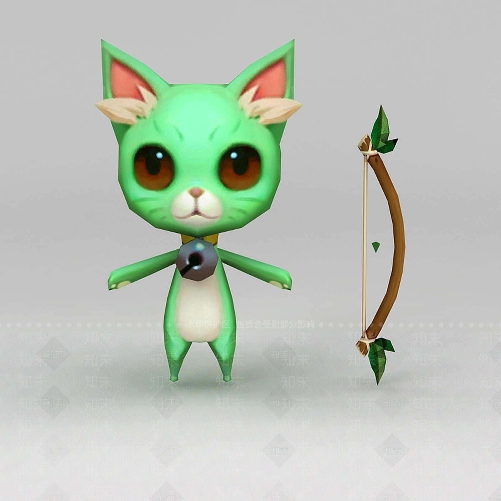 现代手游角色小猫动物3D模型下载【ID:1188537214】