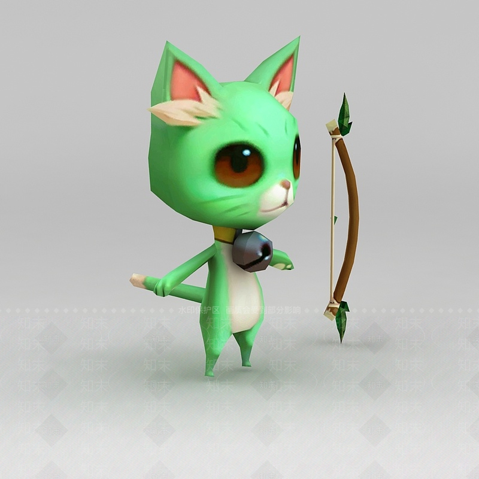 现代手游角色小猫动物3D模型下载【ID:1188537214】