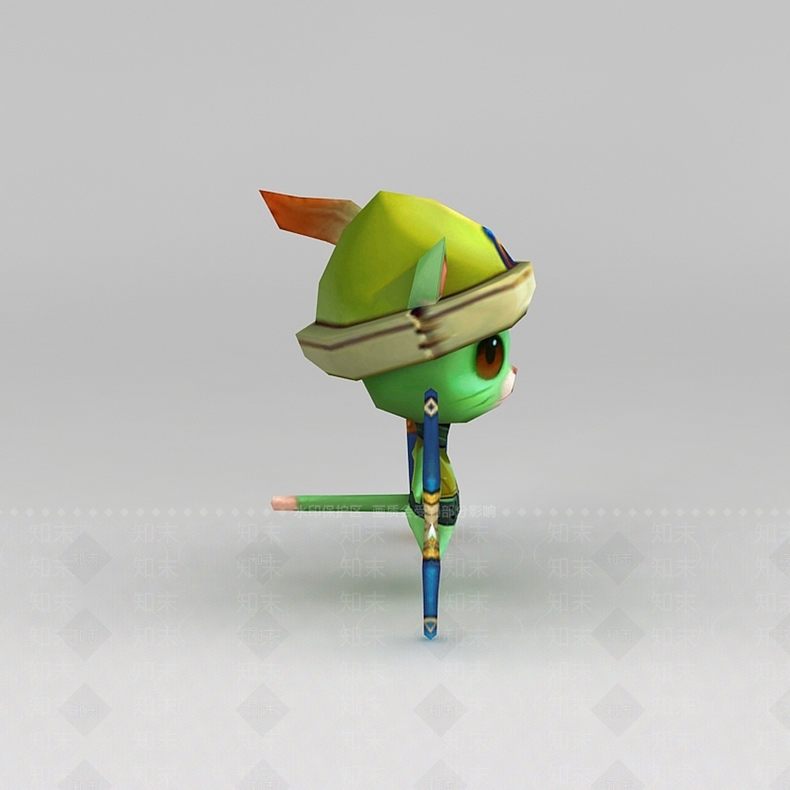 现代动漫手游角色小猫3D模型下载【ID:1188537289】