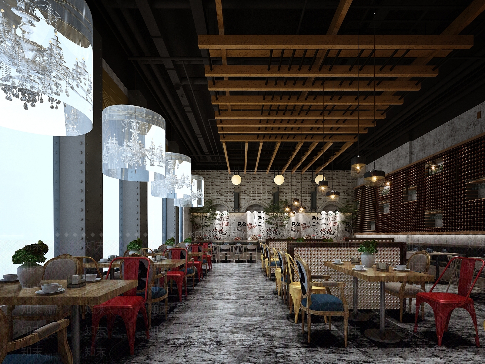 复古西餐厅3D模型下载【ID:1188537468】