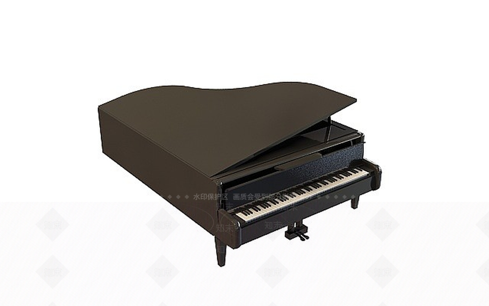 现代演奏钢琴3D模型下载【ID:1188537606】