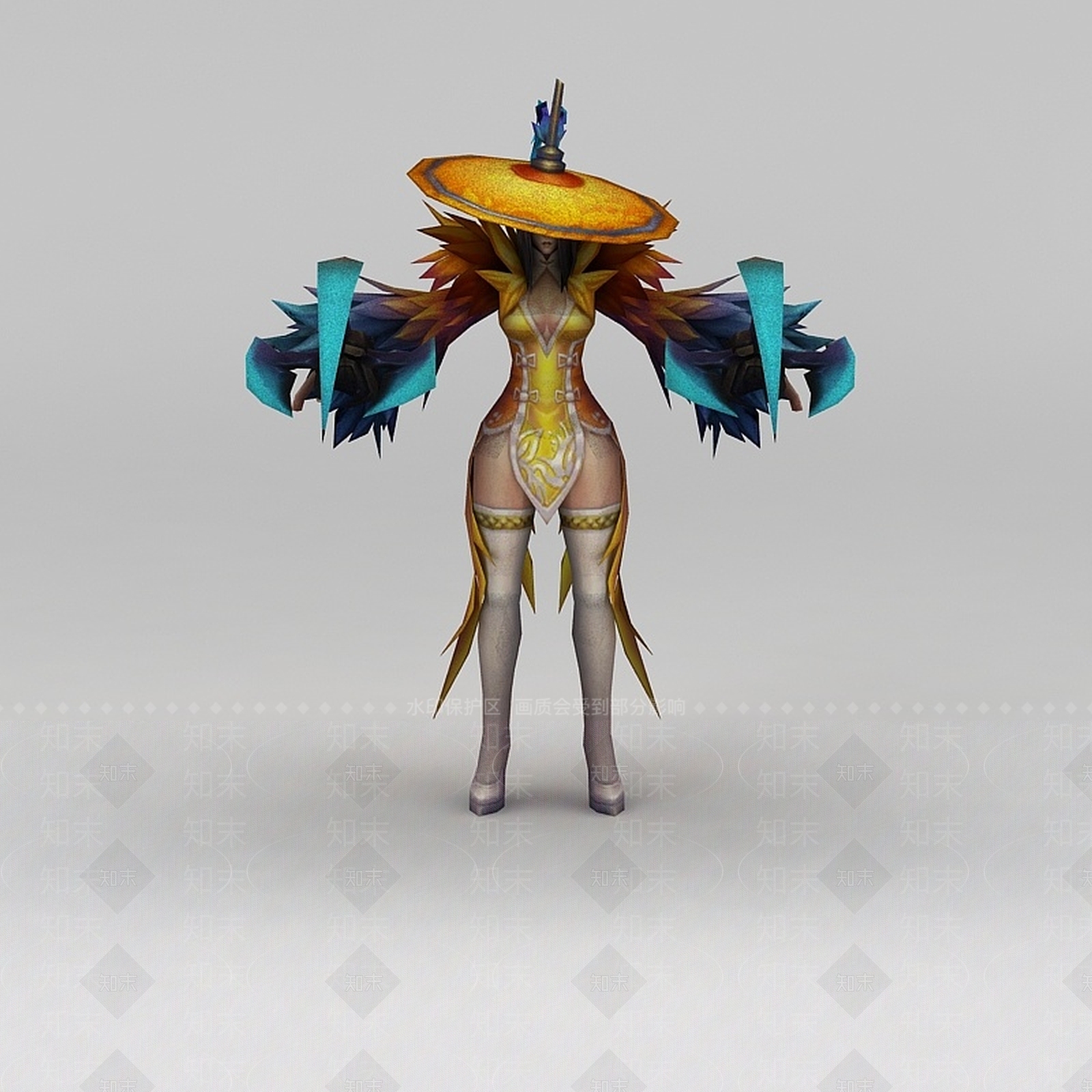 现代凤舞三国游戏人物动漫角色女人3D模型下载【ID:1188540362】