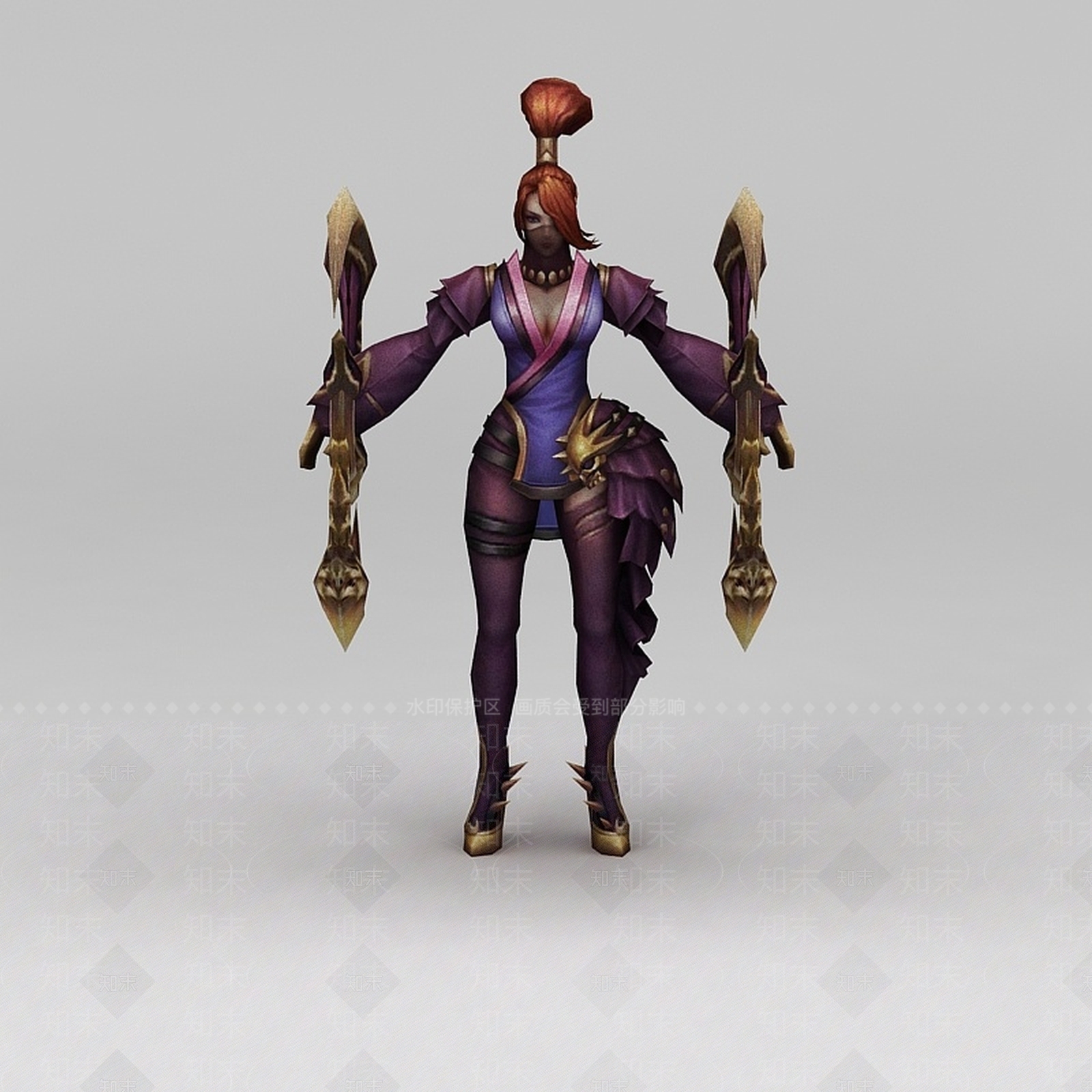 现代凤舞三国游戏人物动漫角色女人3D模型下载【ID:1188540363】