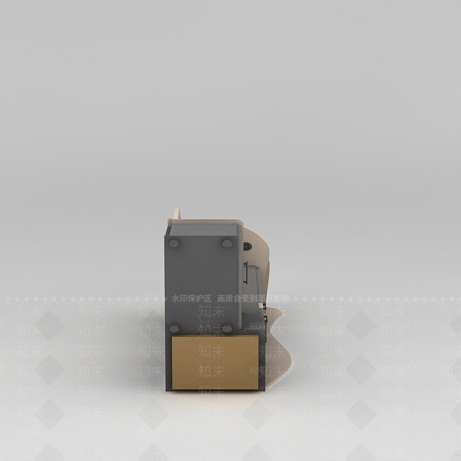 现代灰色玄关鞋柜3D模型下载【ID:1188540451】