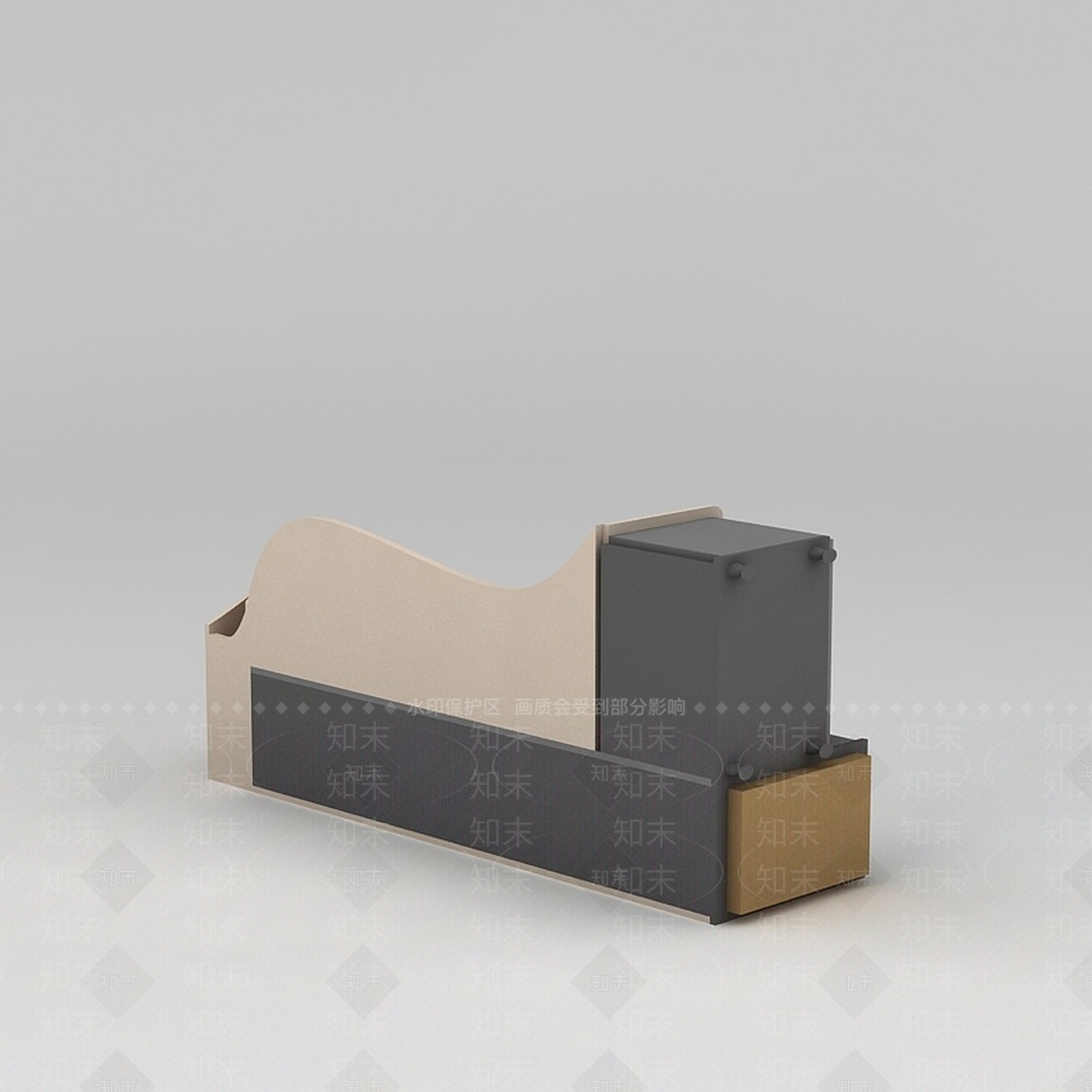 现代灰色玄关鞋柜3D模型下载【ID:1188540451】