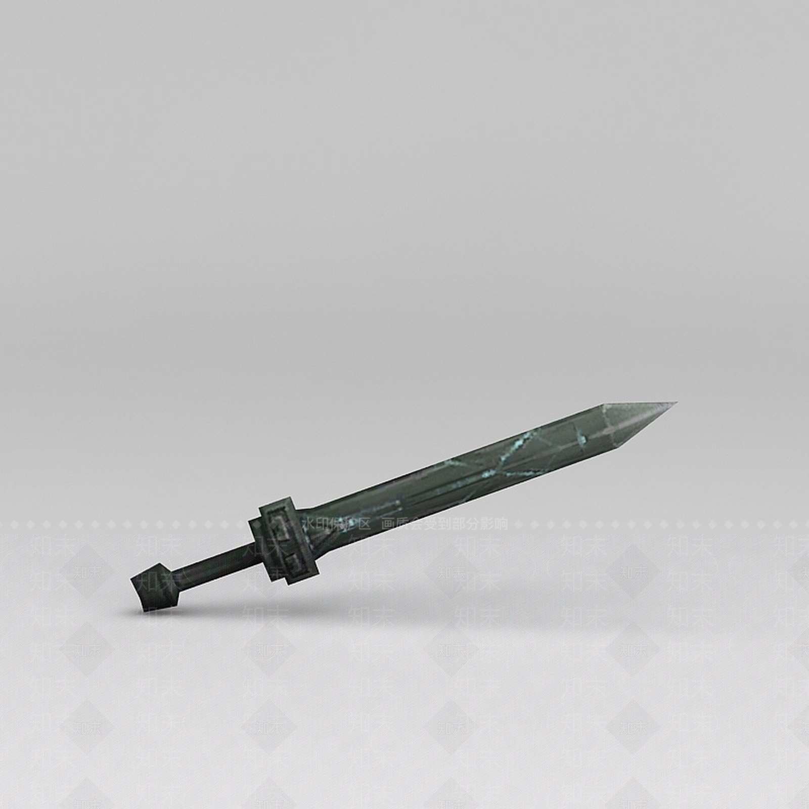 现代凤舞三国动漫游戏道具剑3D模型下载【ID:1188540987】