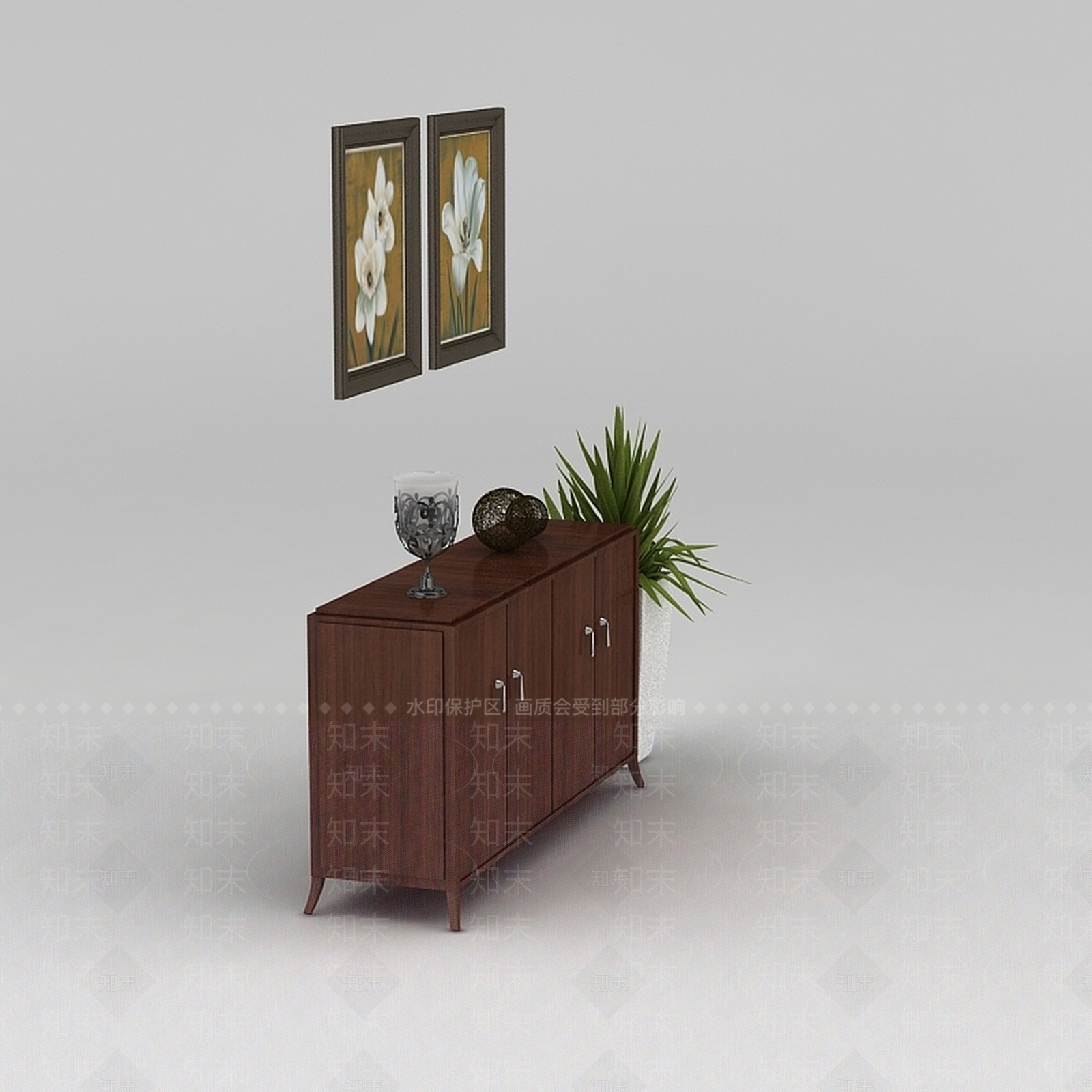 现代玄关鞋柜3D模型下载【ID:1188542915】