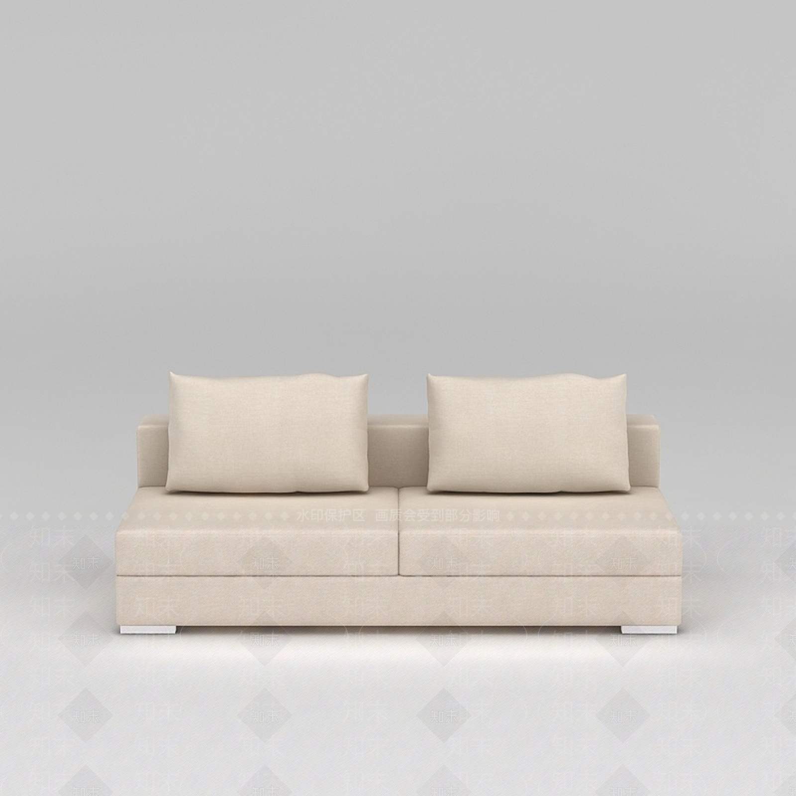 现代精品布艺双人沙发3D模型下载【ID:1188543249】