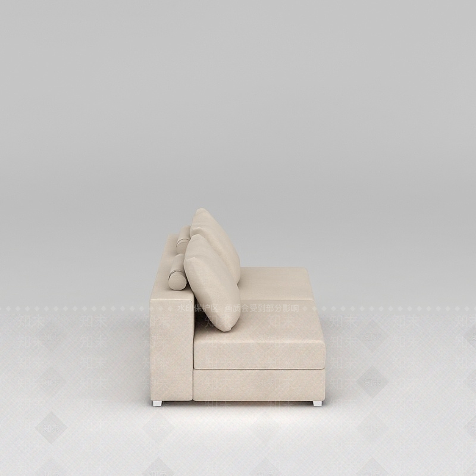 现代精品布艺双人沙发3D模型下载【ID:1188543249】
