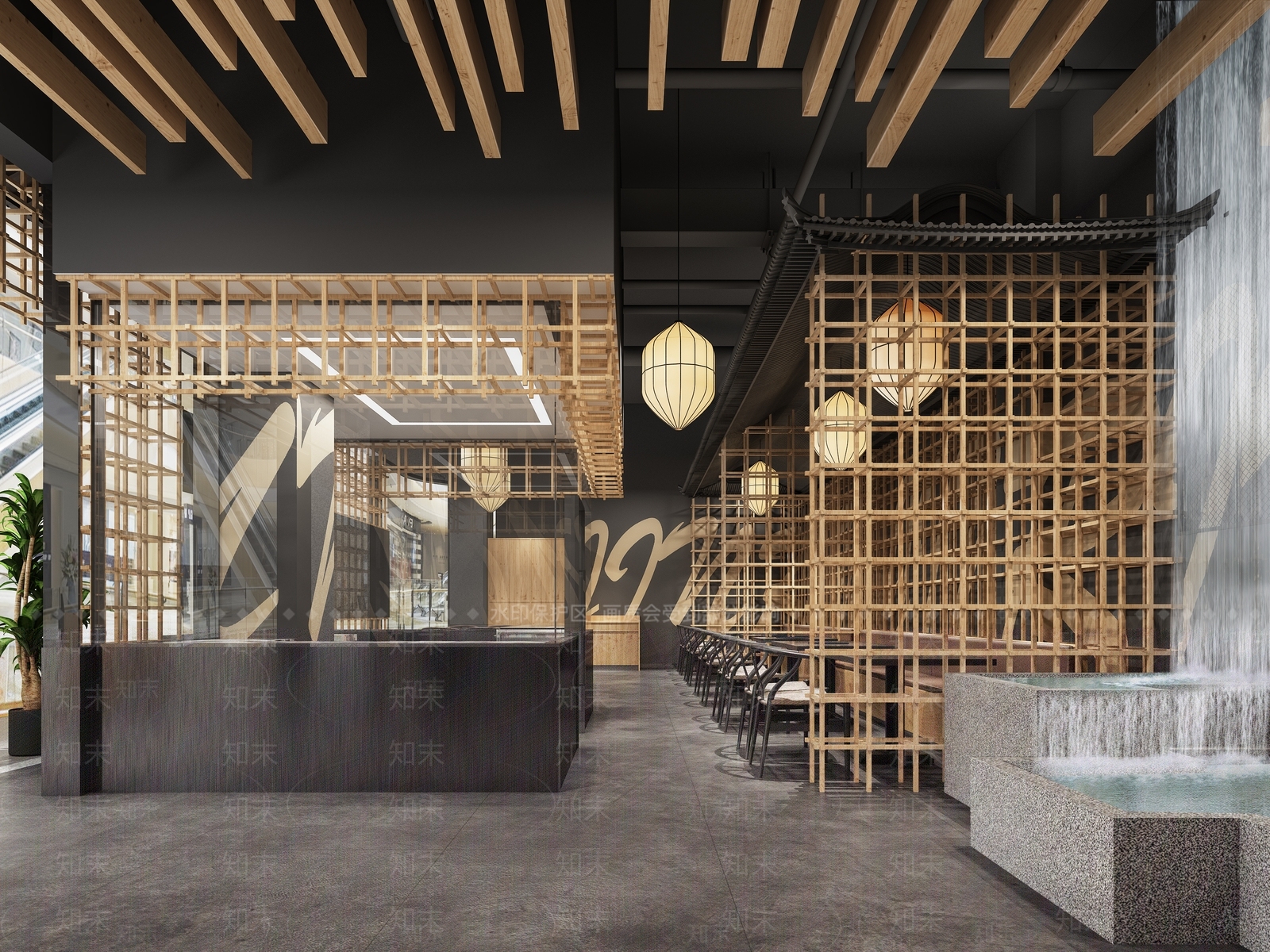 现代火锅店3D模型下载【ID:1188543633】