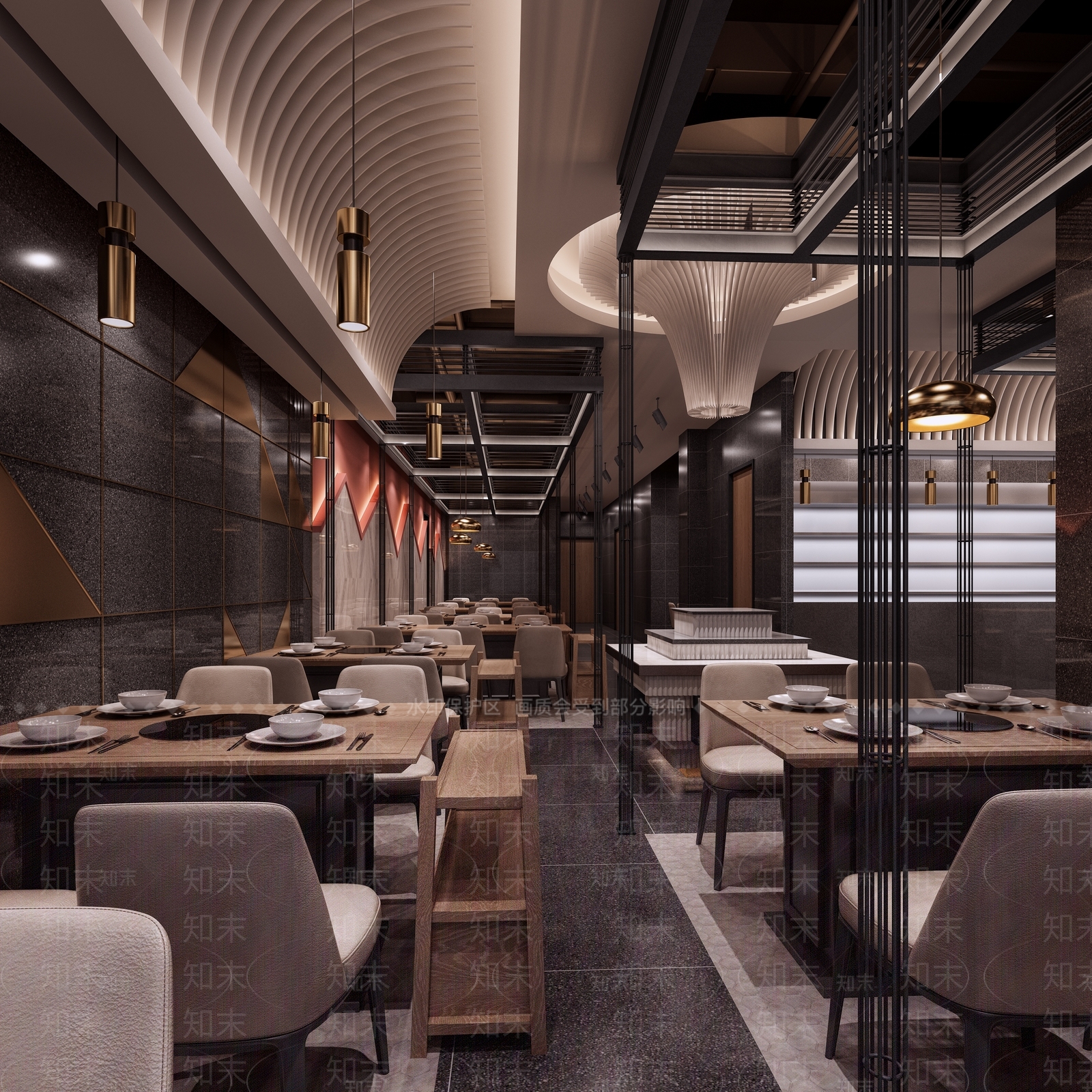 现代火锅店3D模型下载【ID:1188543840】
