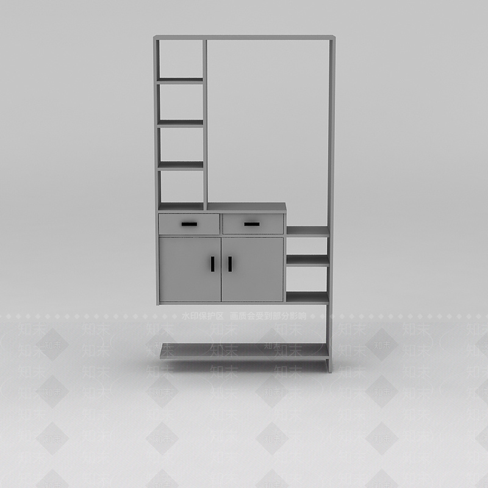 现代玄关柜3D模型下载【ID:1188544362】