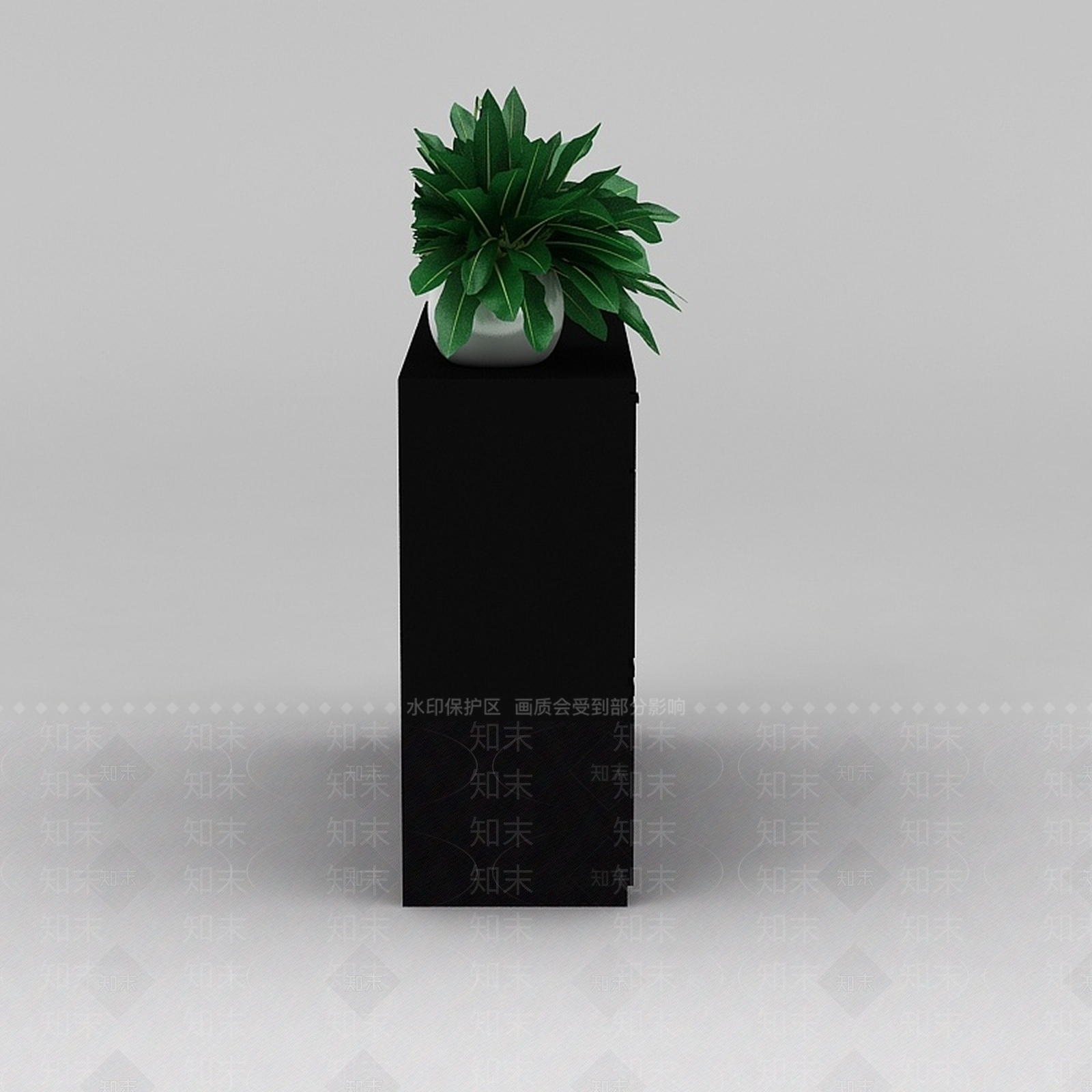 现代简约黑色玄关鞋柜3D模型下载【ID:1188544395】