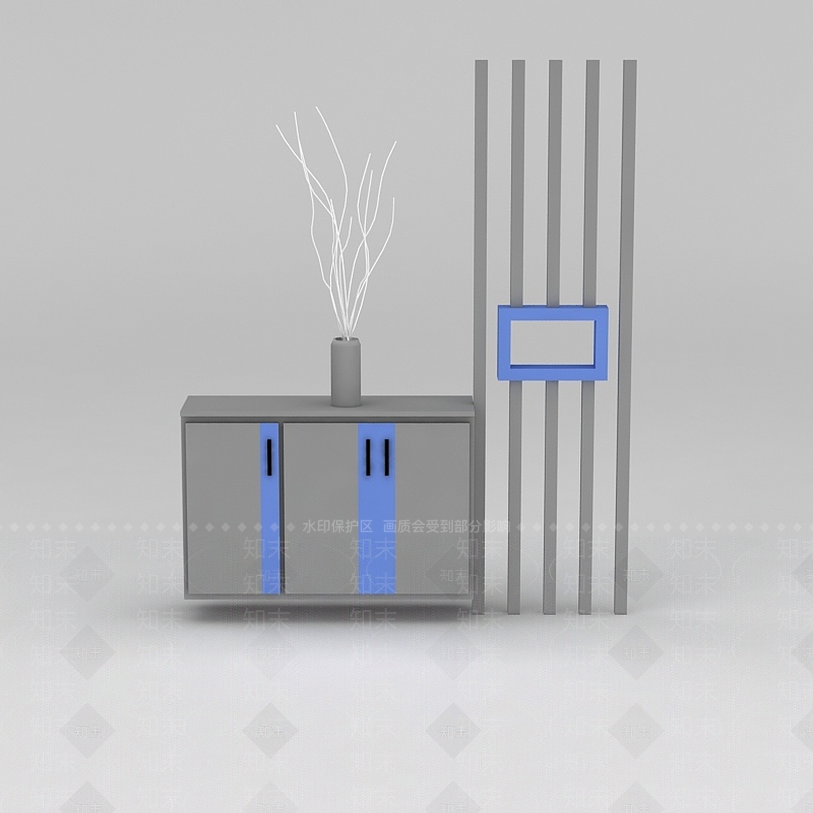 现代玄关鞋柜3D模型下载【ID:1188544397】