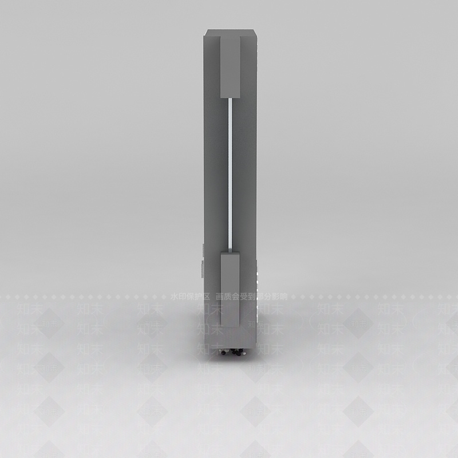 现代灰白拼色玄关鞋柜3D模型下载【ID:1188544379】