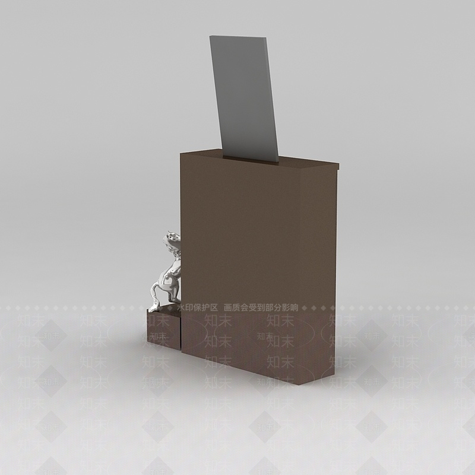 现代实木玄关鞋柜3D模型下载【ID:1188544752】
