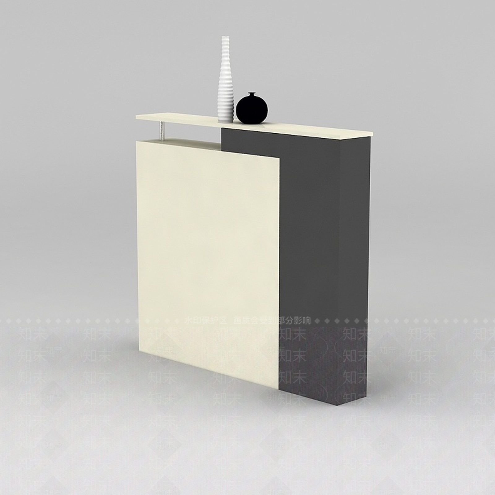 现代拼色玄关鞋柜3D模型下载【ID:1188544738】