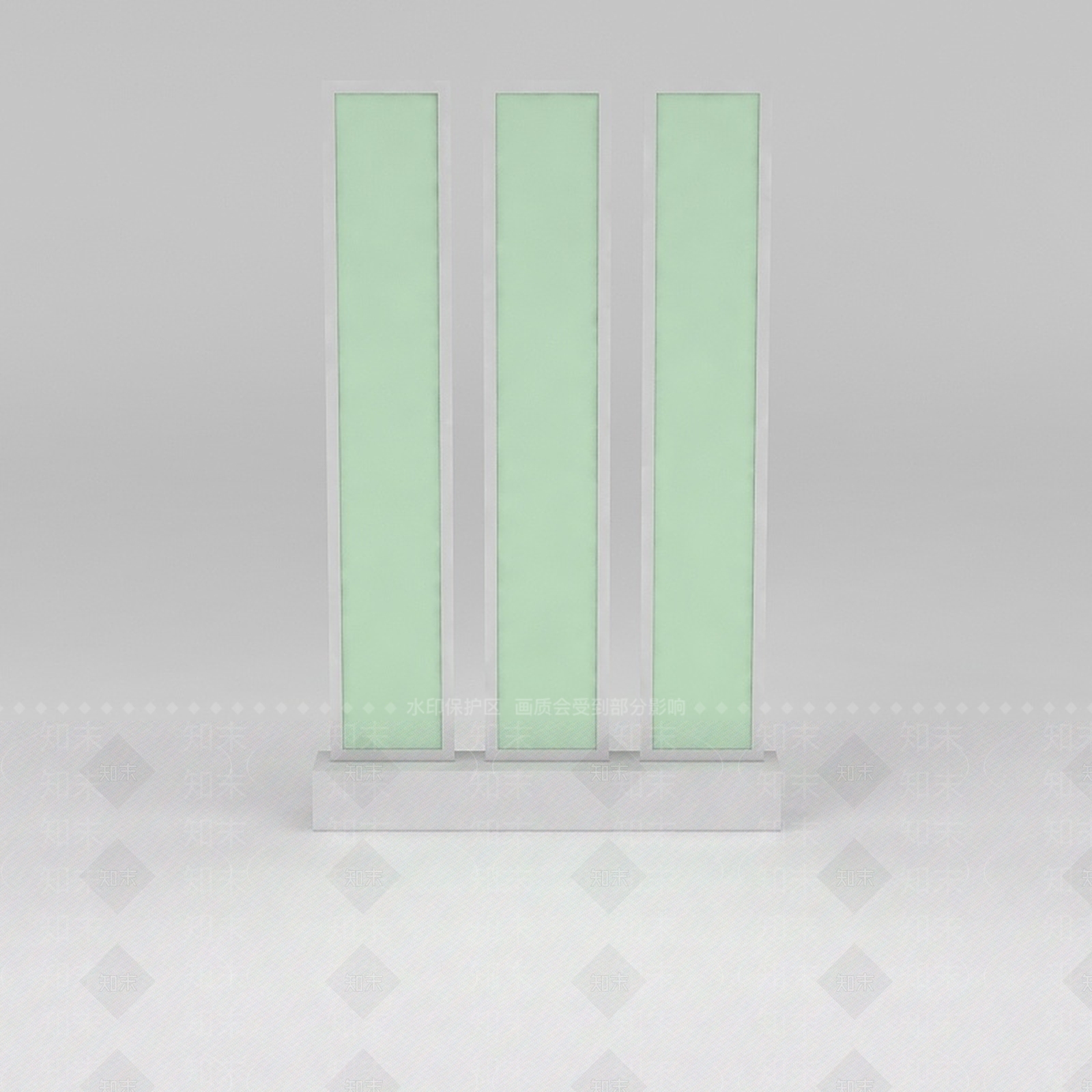 现代简约绿色门厅柜3D模型下载【ID:1188545083】