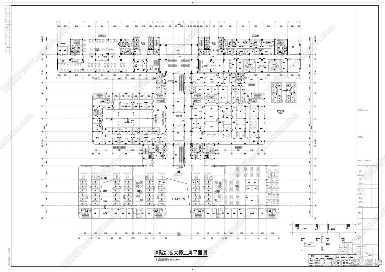 现代医院建筑cad施工图下载【ID:1188546328】