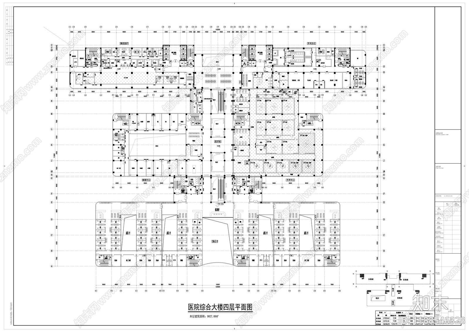 现代医院建筑cad施工图下载【ID:1188546328】