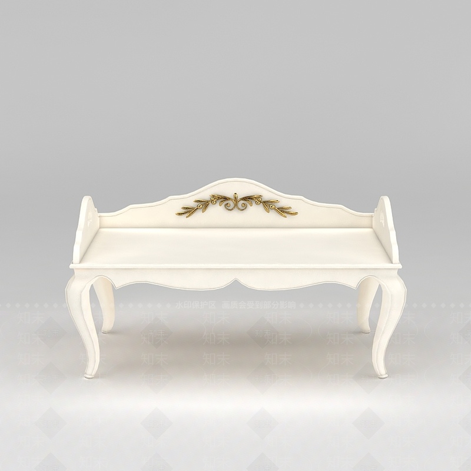 欧式古典欧式白色雕花凳子3D模型下载【ID:1188547010】