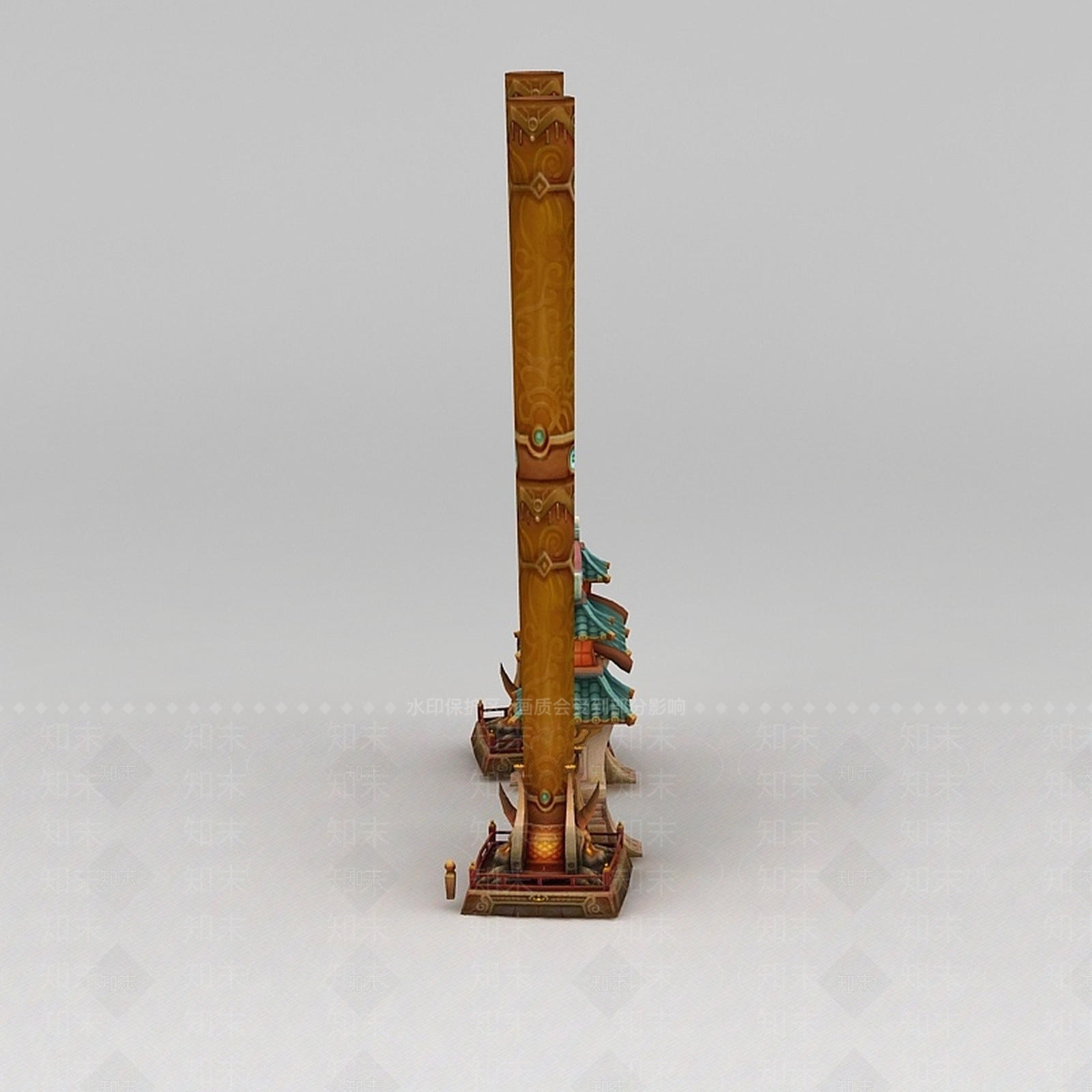 现代游戏建筑场景牌坊3D模型下载【ID:1188548460】