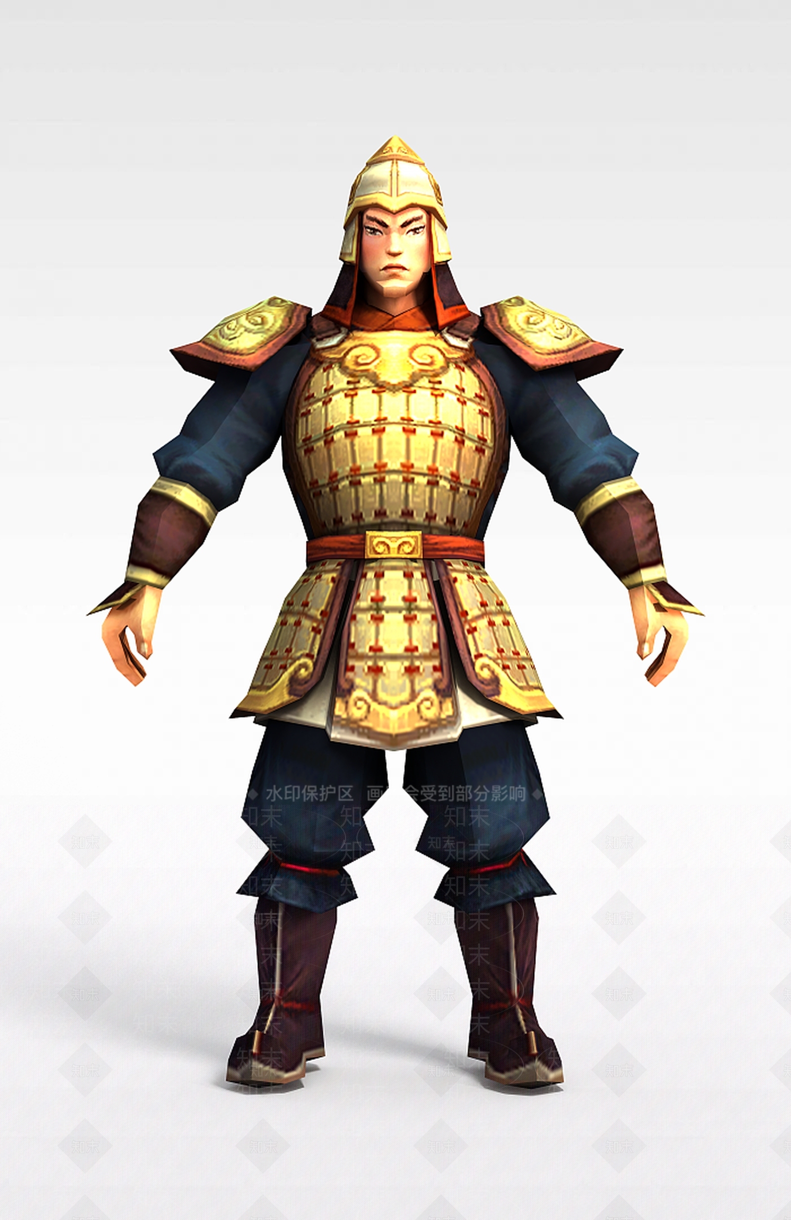 现代创世西游动漫游戏人物将士3D模型下载【ID:1188549219】