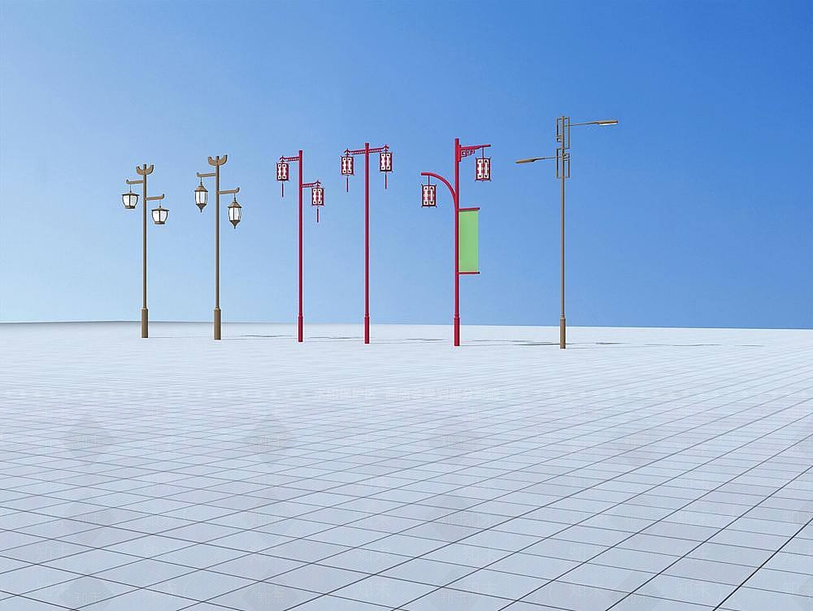 中式路灯3D模型下载【ID:1188550064】