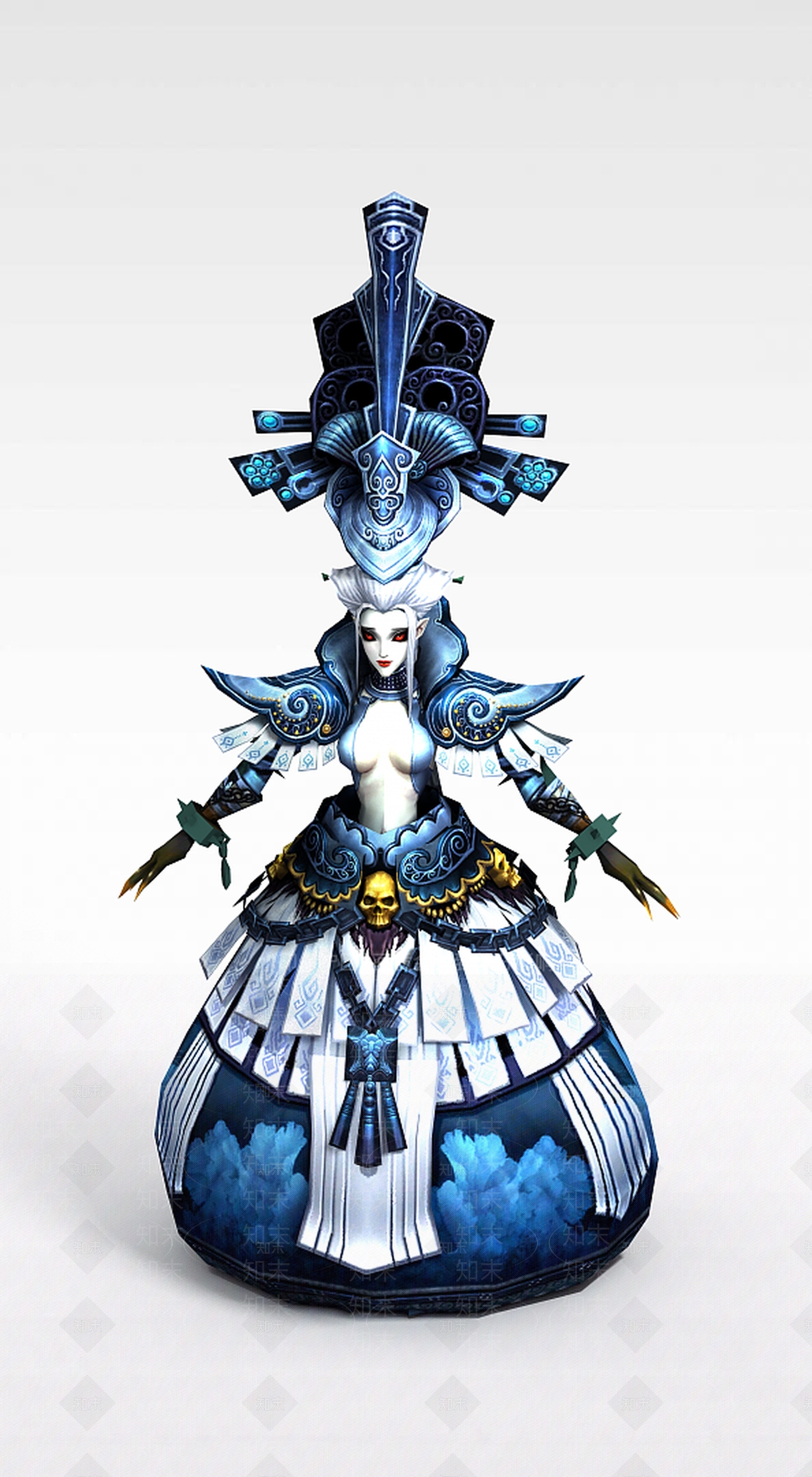 现代创世西游动漫游戏人物女人3D模型下载【ID:1188550781】