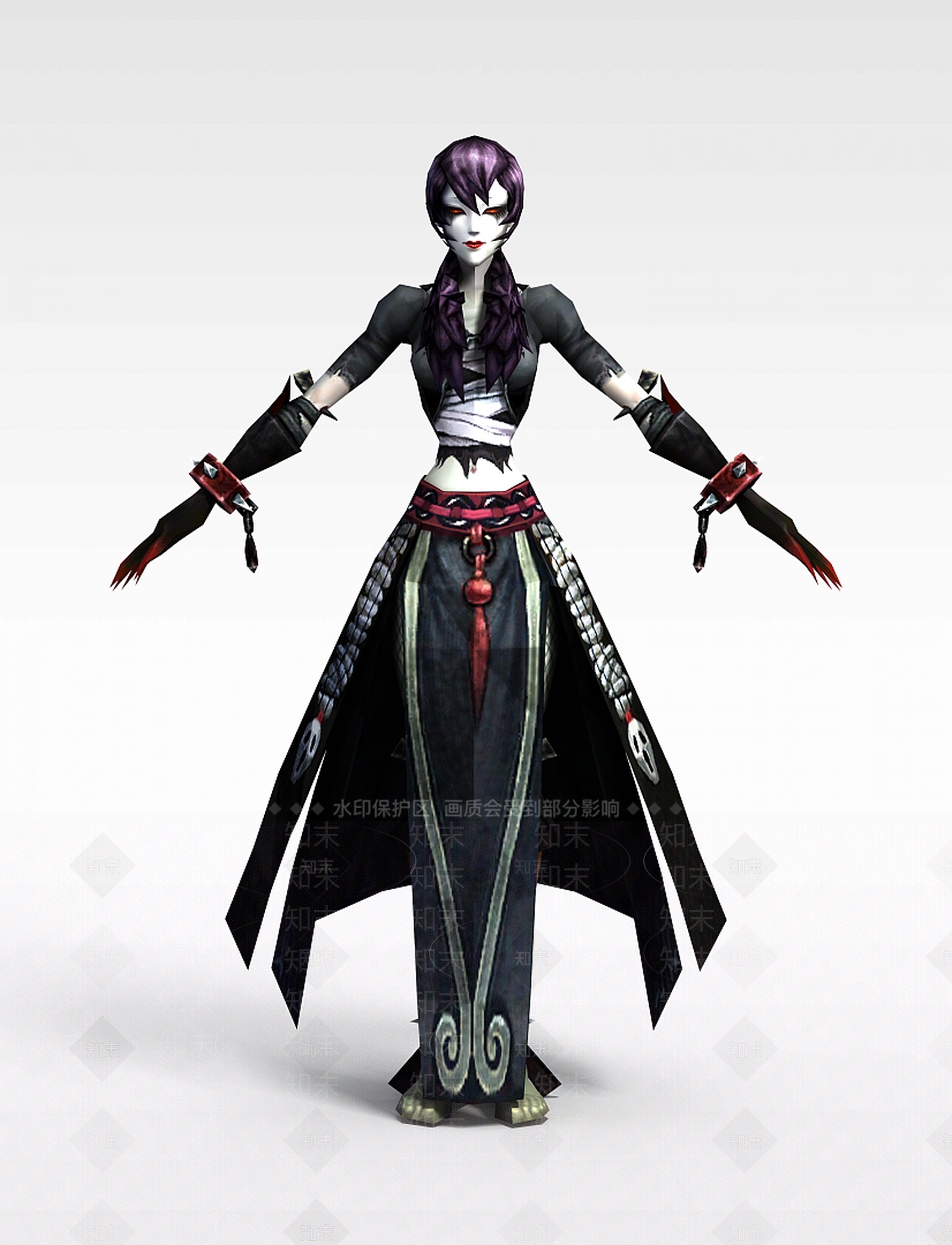 现代创世西游动漫游戏人物女人3D模型下载【ID:1188551473】