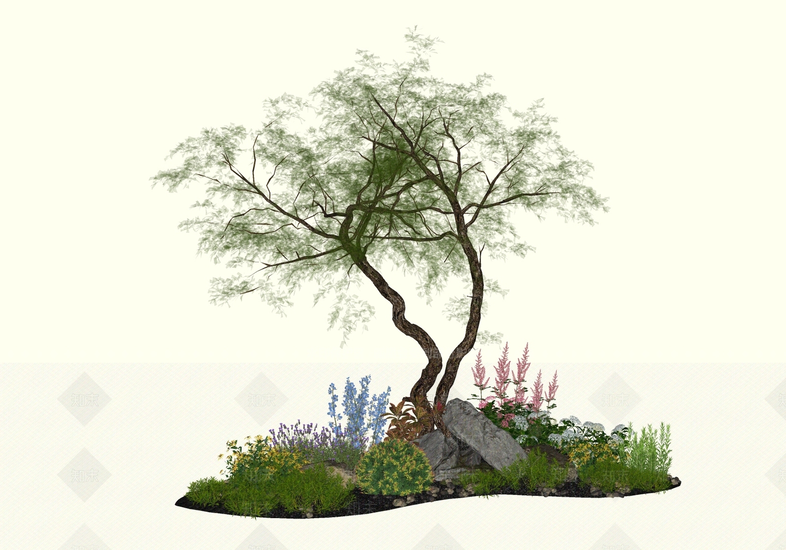 植物组合SU模型下载【ID:1188552222】