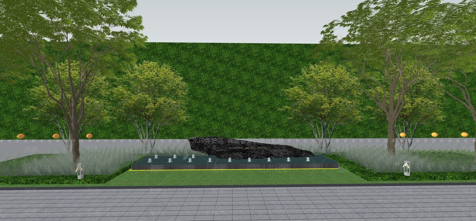 现代水景SU模型下载【ID:1188556852】