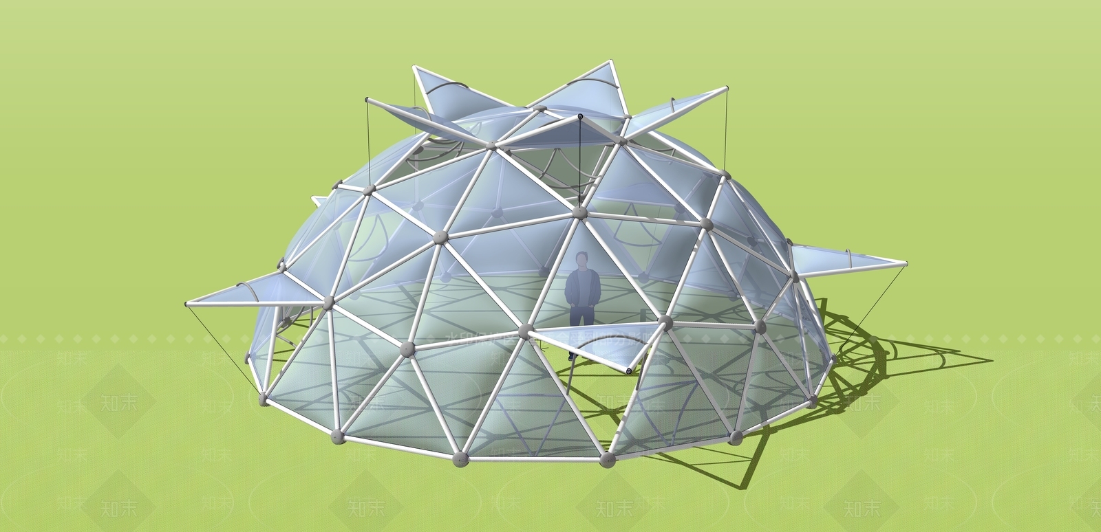 现代体育建筑SU模型下载【ID:1188561803】