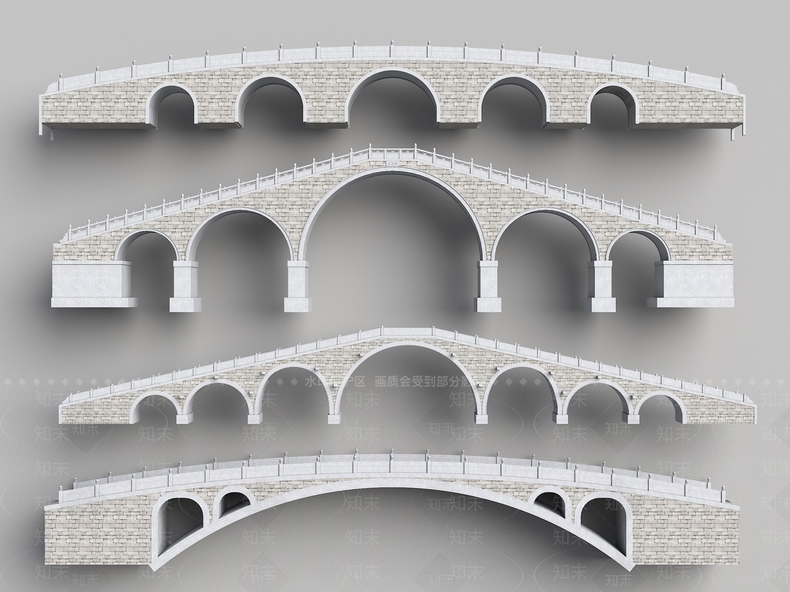 中式桥3D模型下载【ID:1188571988】