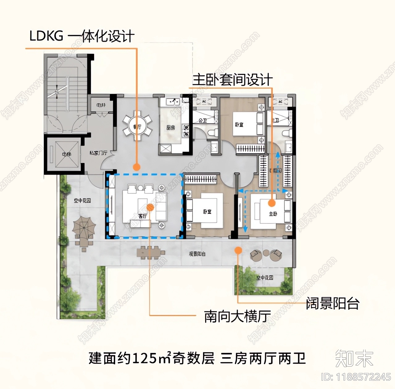 现代新中式住宅楼建筑施工图下载【ID:1188572245】