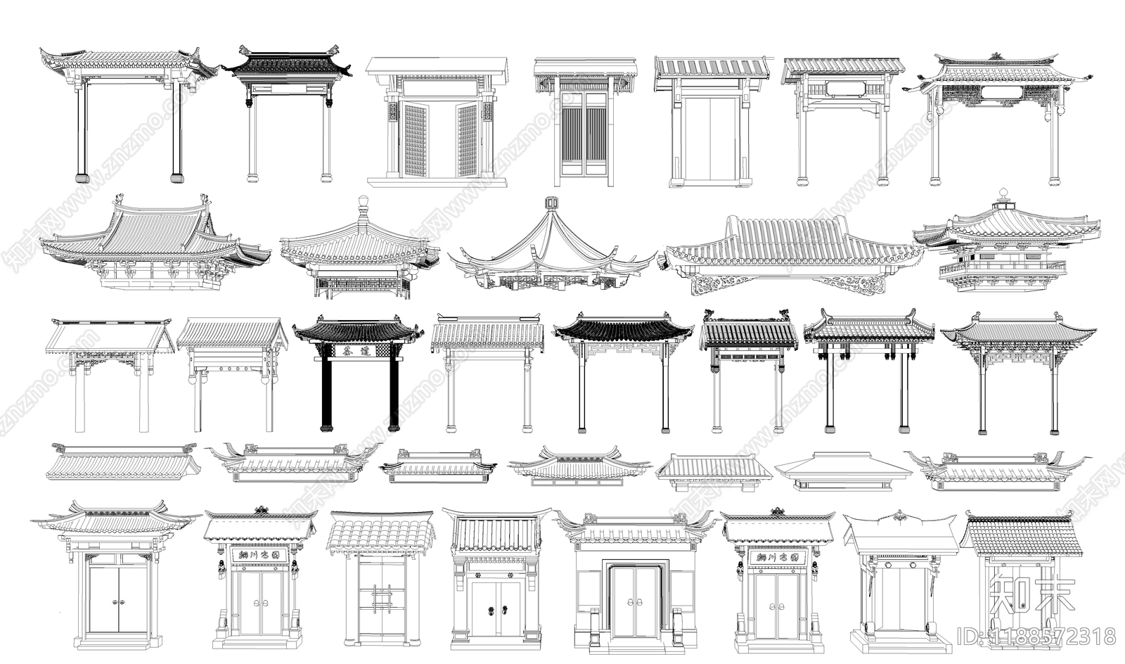 仿古建筑施工图下载【ID:1188572318】