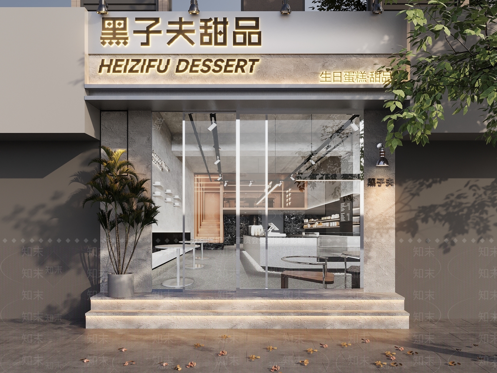 原木工业甜品面包店3D模型下载【ID:1188572833】