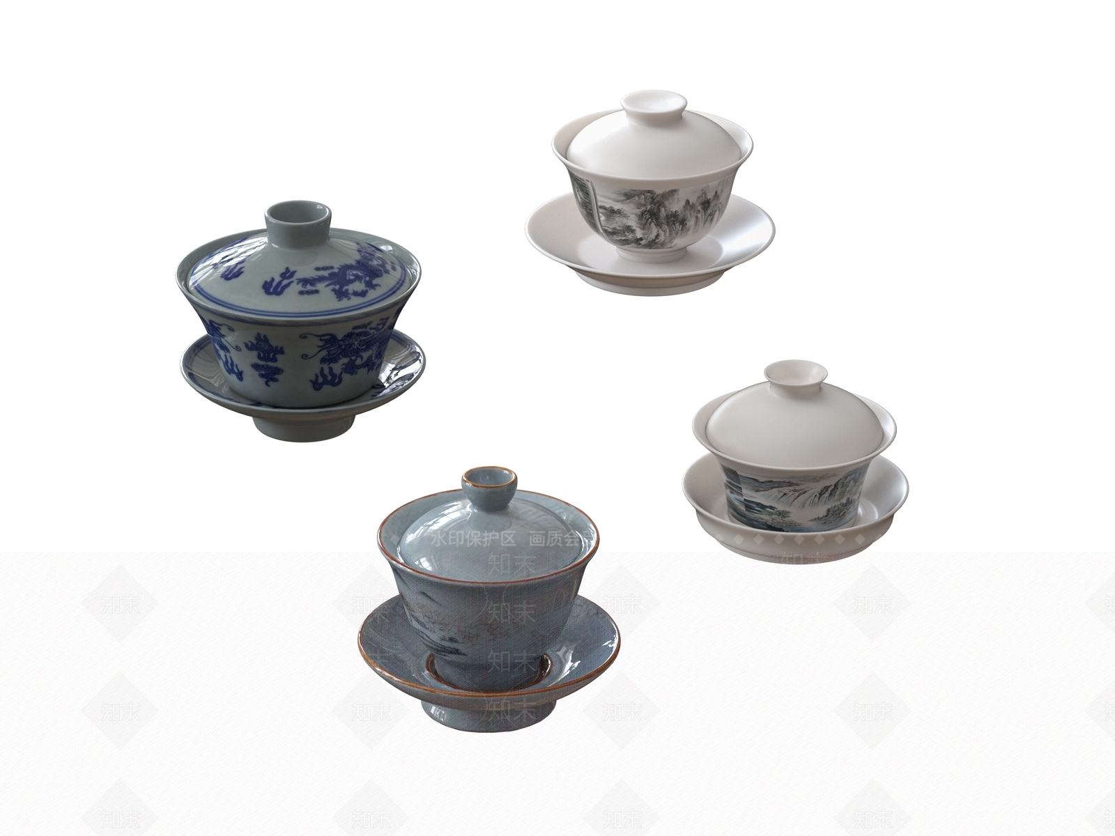茶具3D模型下载【ID:1188573742】