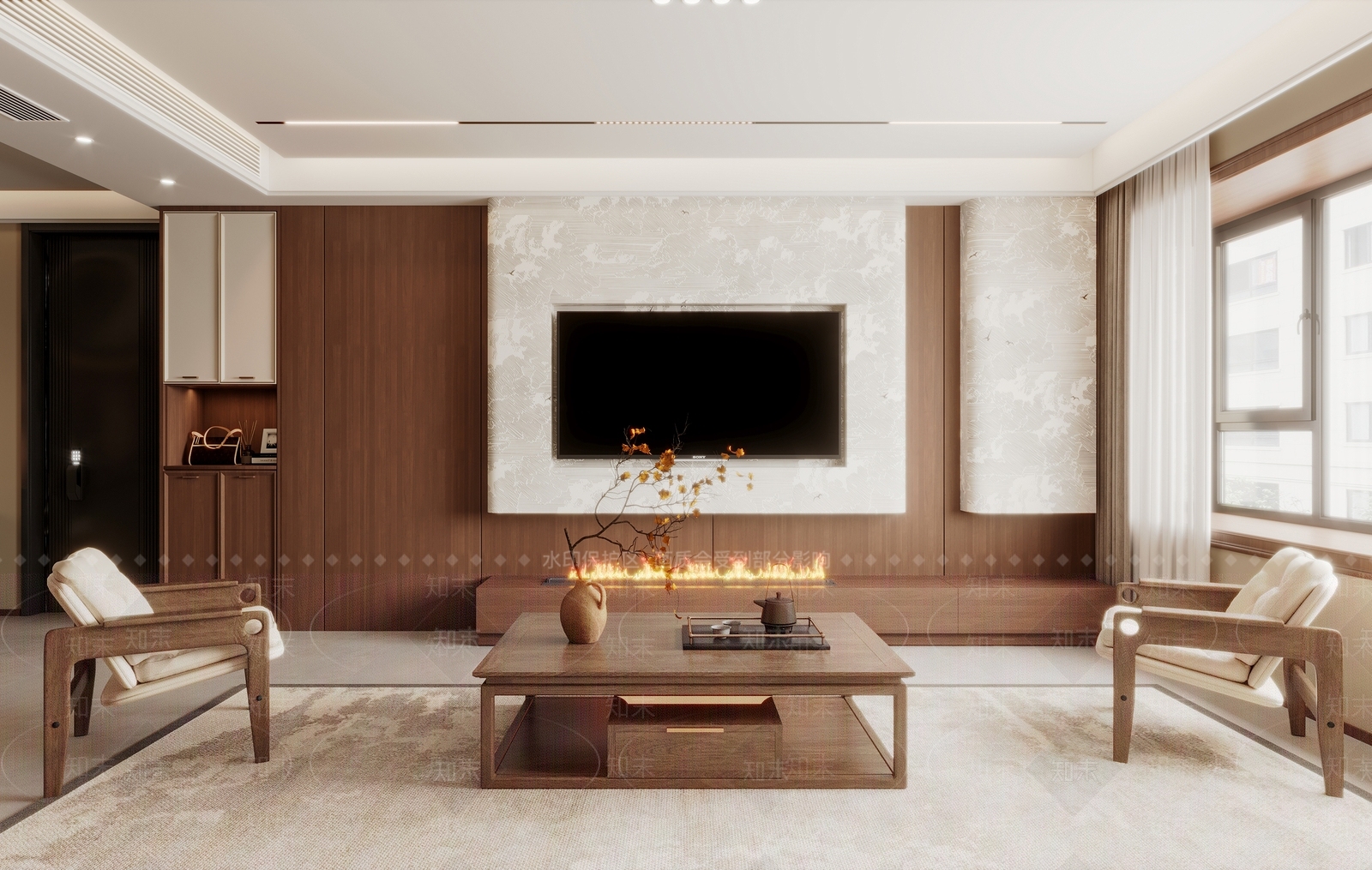 原木家居餐厅3D模型下载【ID:1215057604】