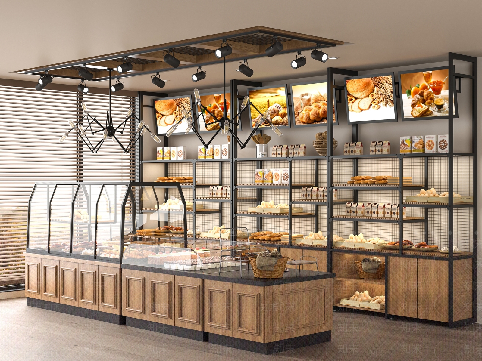 现代甜品面包店3D模型下载【ID:1188575626】