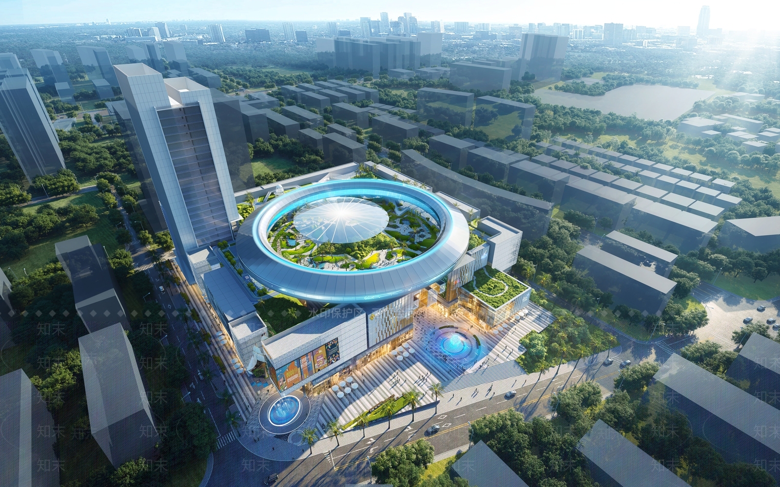 现代商场建筑SU模型下载【ID:1188578061】