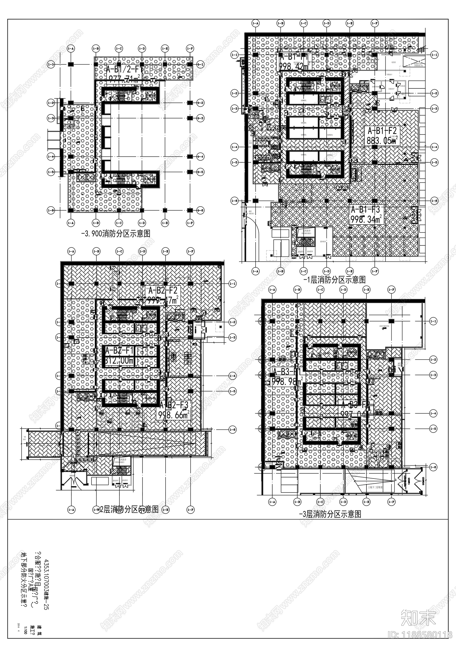 现代办公楼建筑cad施工图下载【ID:1188580118】
