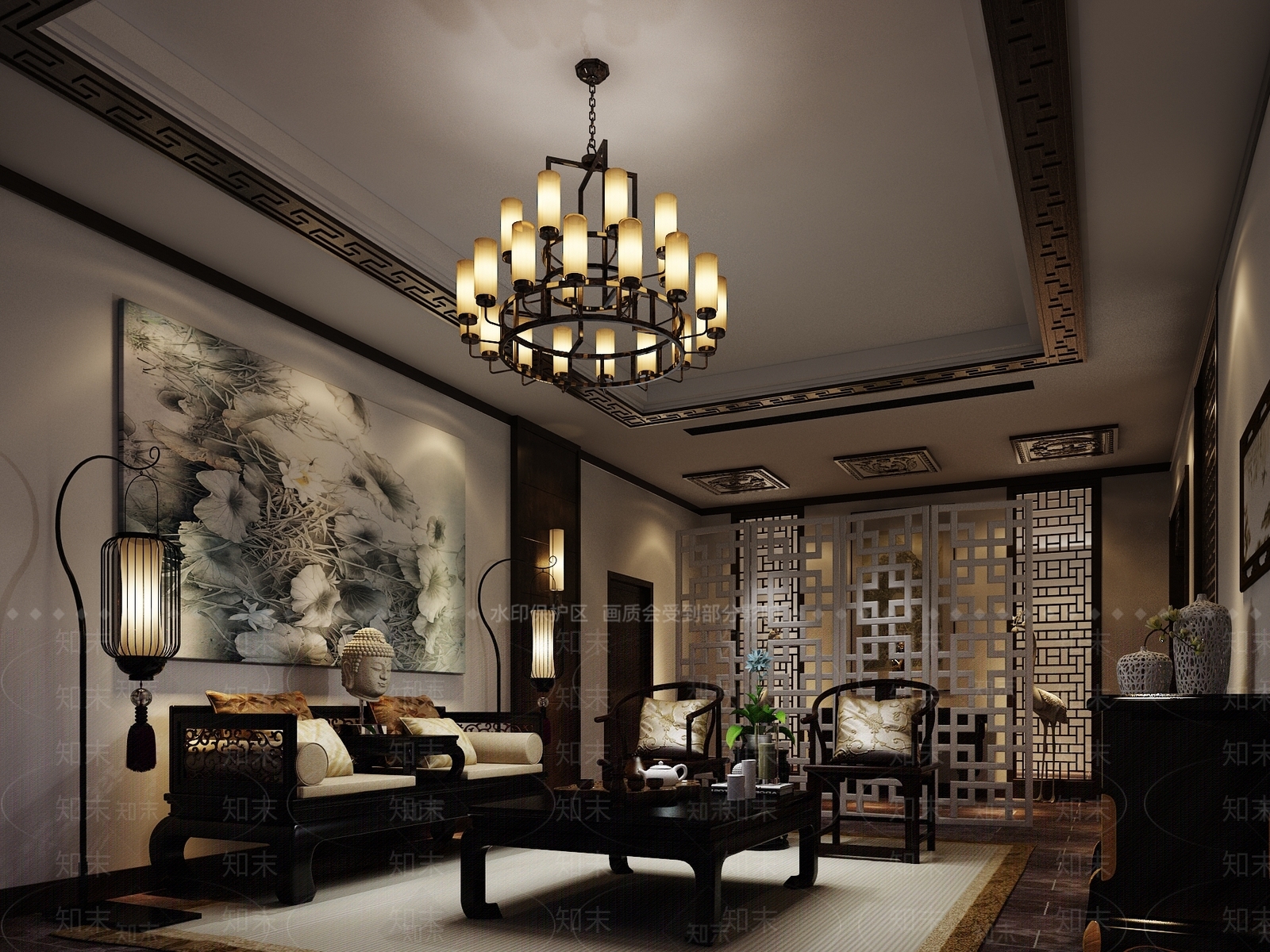 中式茶馆3D模型下载【ID:1188582059】
