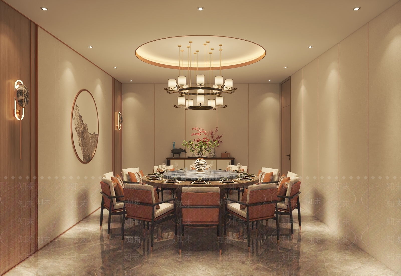 新中式包厢3D模型下载【ID:1188582754】