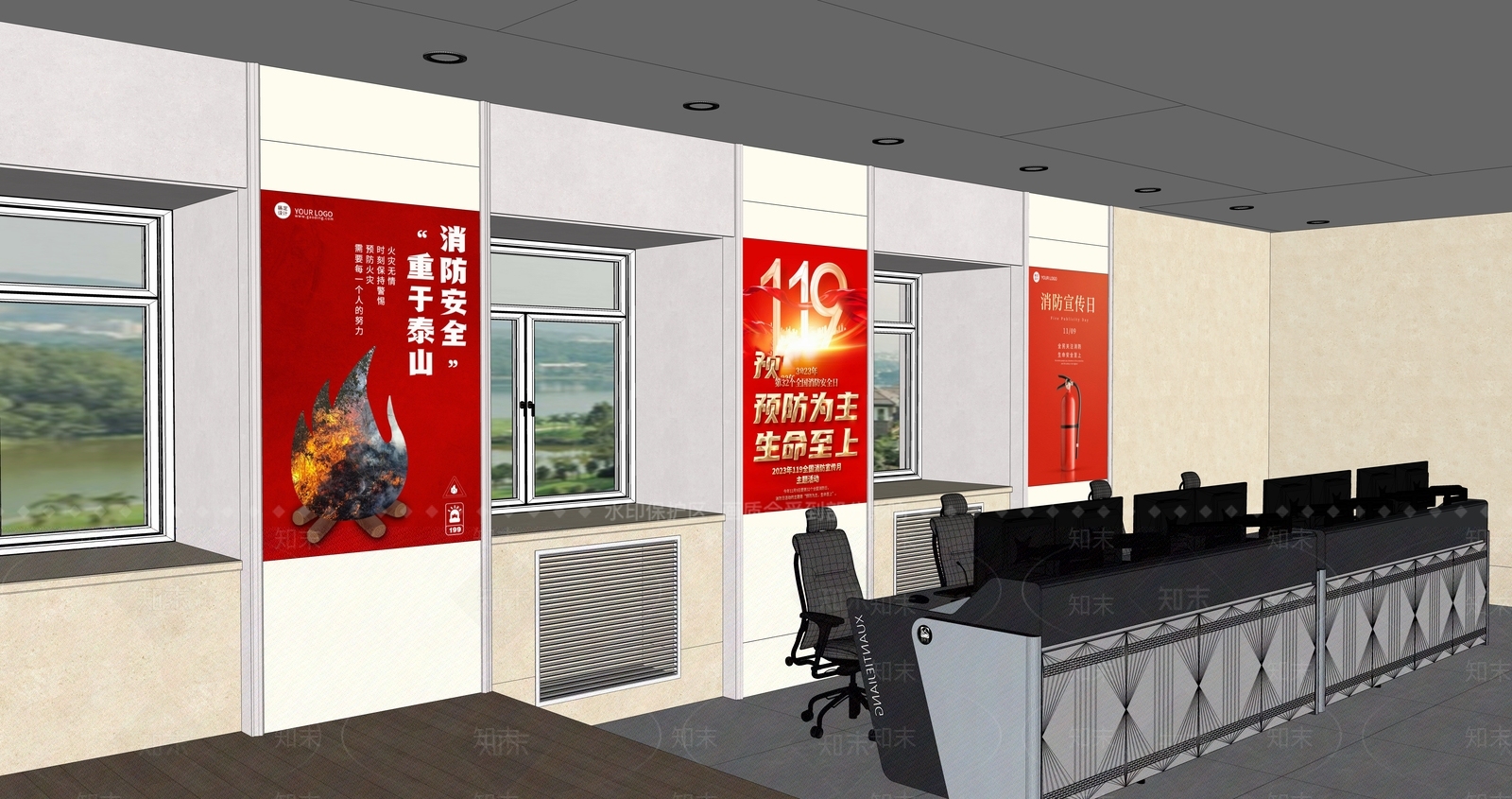 现代简约报告厅SU模型下载【ID:1188583901】