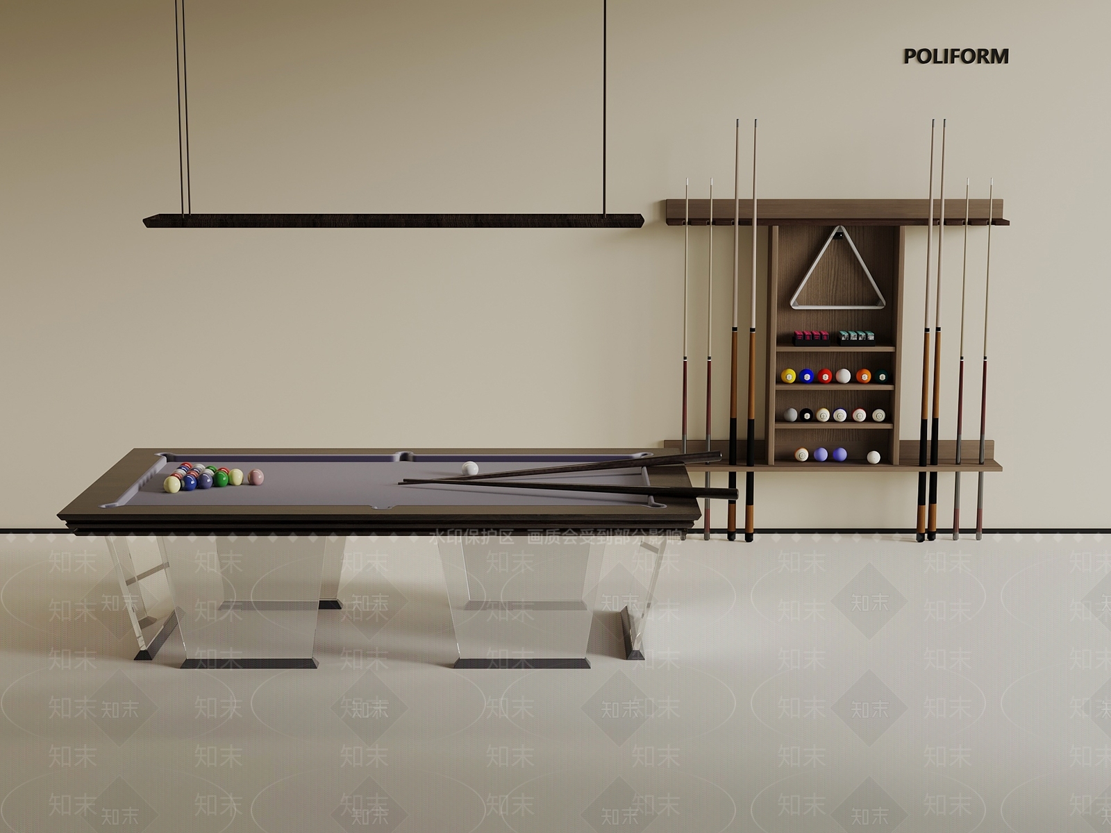 台球桌SU模型下载【ID:1188584232】