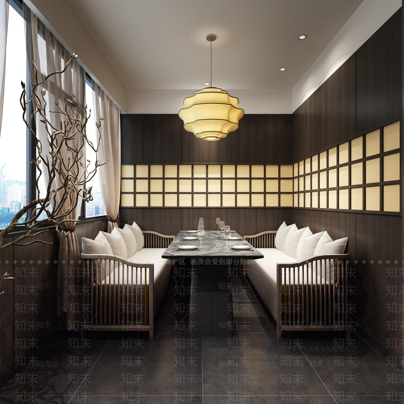 新中式日式中餐厅3D模型下载【ID:1188585852】_知末3d模型网