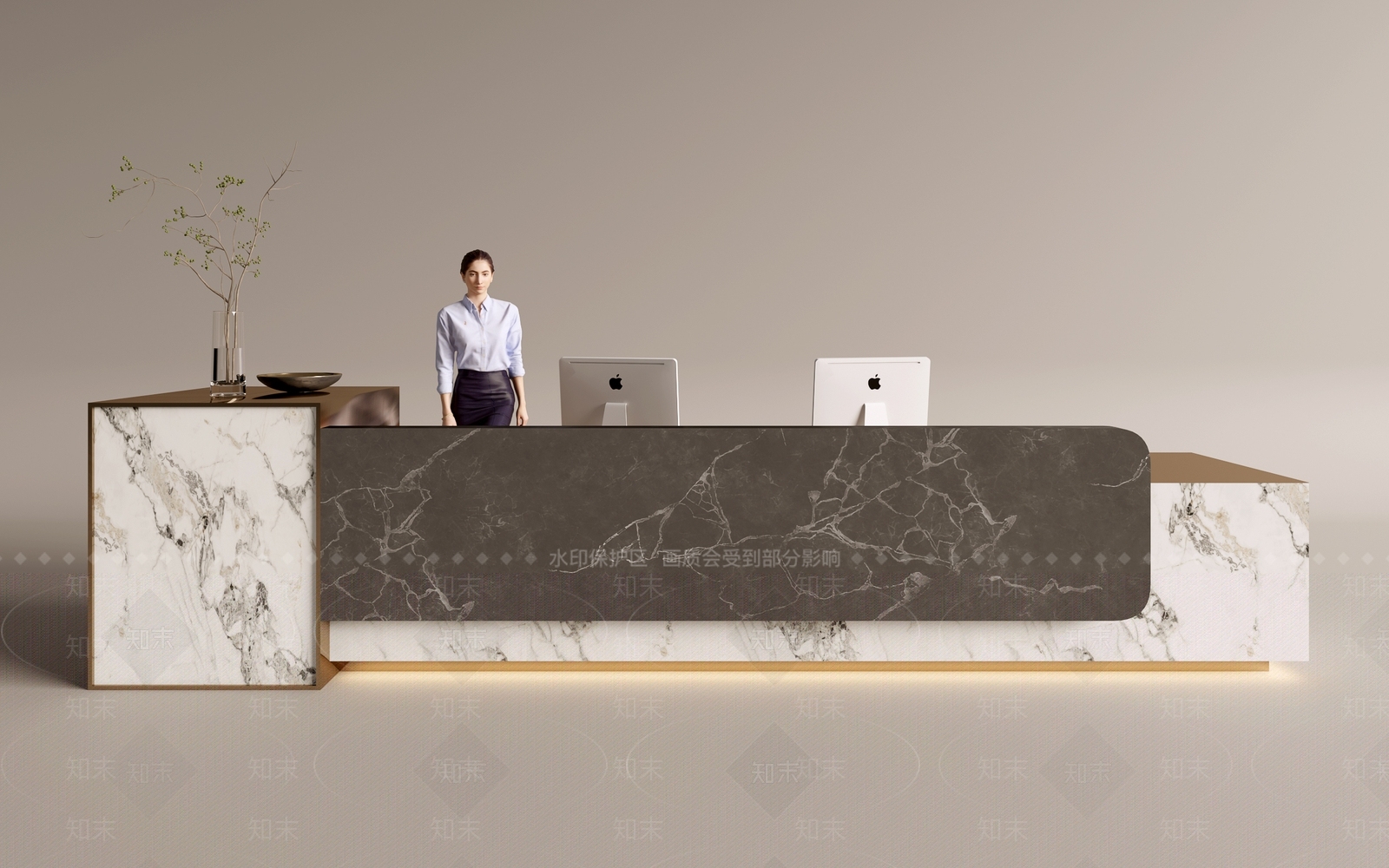 现代前台3D模型下载【ID:1188591297】
