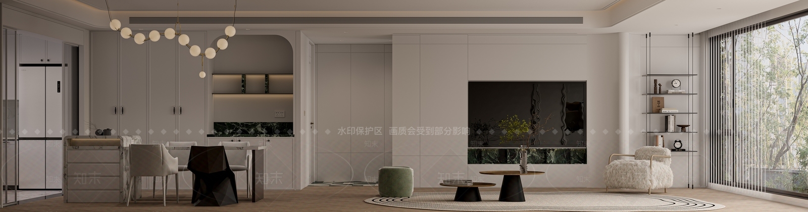 法式简欧家居客厅3D模型下载【ID:1188592862】